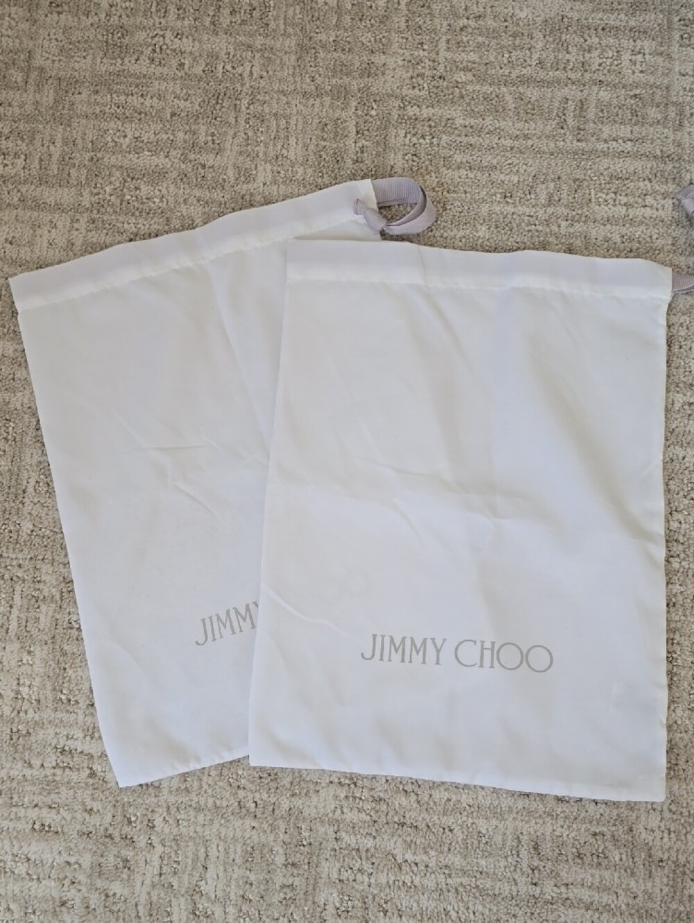 Jimmy Choo | White Drawstring Dust Bags (Pair)